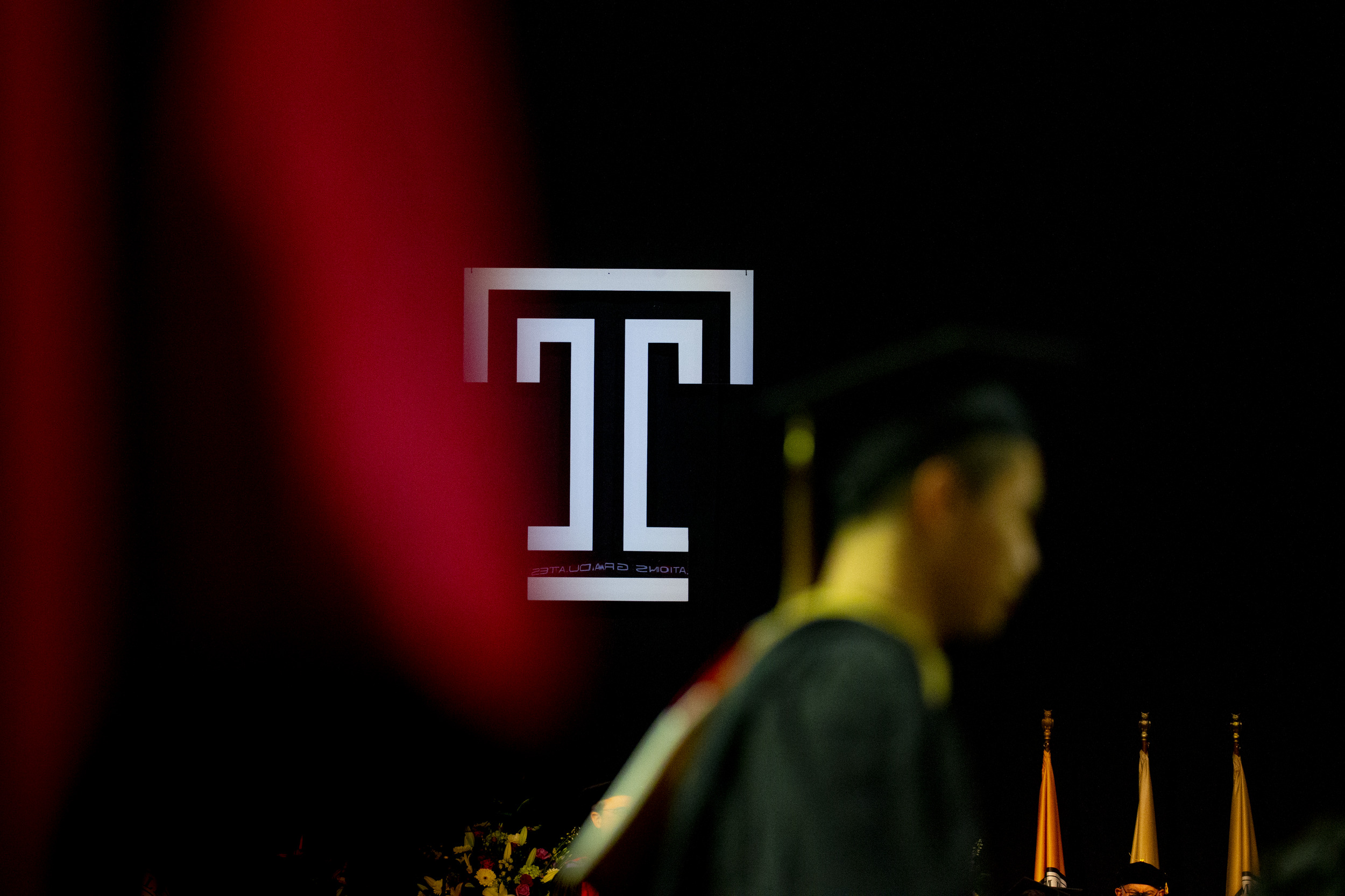 A student at Commencement.