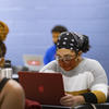 Klein College students in a class about personal branding approaches.